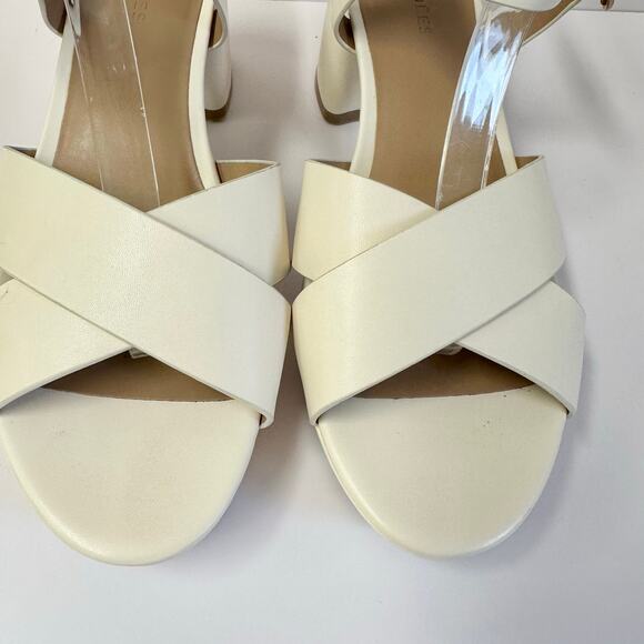 Aerosoles Cosmos Crisscross Platform Sandal in Eggshell Size 9.5 Block Heel - Picture 5 of 16